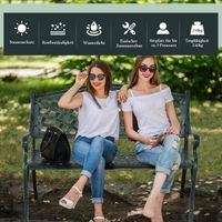 COSTWAY Gartenbank Parkbank Gusseisen