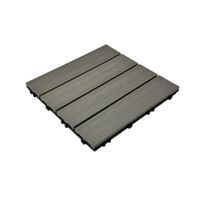 WPC-Fliesen, Balkon- / Terrassenfliesen, Anthrazit, ca. 32 x 32 x 23 cm 11er