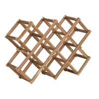 Happy Home Weinregal für 10 Flaschen faltbar HWR16-HOL Holz