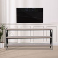 Happy Home TV Schrank Regal Sideboard mit 3 Ablagen HWB13-HOL Holz