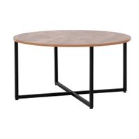 Happy Home runder Couchtisch Beistelltisch HWT50-HOL Holzoptik