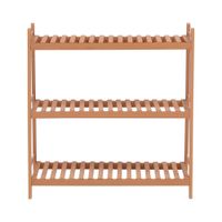 Happy Home Pflanzenregal mit 3 Ablagen WPS03-HOL Holz