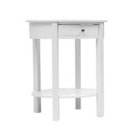 Nachttisch mit 1 Schublade, ca. 60 x 50 x 68 cm - Weiß