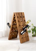 faltbares Weinregal 36 Flaschen 87x 55x 39cm Akazienholz