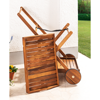 Servierwagen mit Rollen aus Akazienholz, ca. 82 x 60 x 90 cm