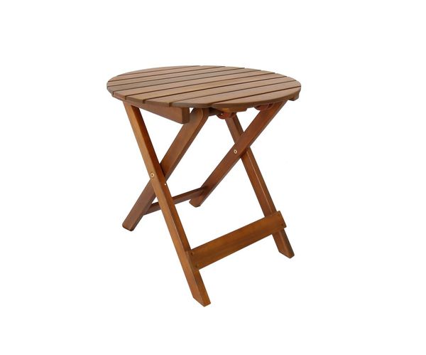 Gartentisch rund Ø 46x45 cm Massivholz Akazie
