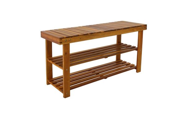 Universal-/Schuhregal Akazienholz 32 x 90 x 45 cm
