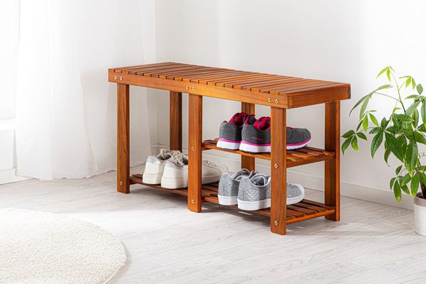 Universal-/Schuhregal Akazienholz 87 x 28 x 45cm