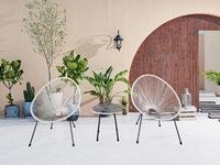 Happy Home Bistro-Set 3 tlg. HGE53-WEI weiß