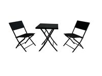 Happy Home 3 tlg. Bistro Set HGE46-SCH schwarz