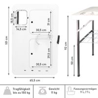 Campingtisch mit zwei Spülbecken