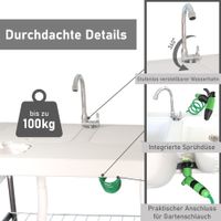 Campingtisch mit zwei Spülbecken