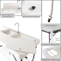 Campingtisch mit zwei Spülbecken