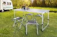 Klappmöbel-Set 5tlg.  faltbare Campingtisch mit 4 Hockern