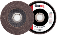Fächerscheiben BRAUN 125mm Lamellenscheiben Schleifscheiben für Metall &amp; Holz 10er Pack P40