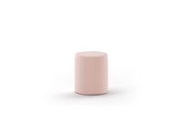 Polsterhocker MOON in Rund, 41,5 cm hoch, Bezug trendiger Boucle Stoff in Rosa