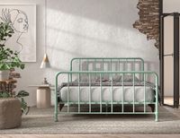 Jugendbett BRONXX mit Liegefläche 160 xx 200 cm, Ausf. Metall Olivegrün matt
