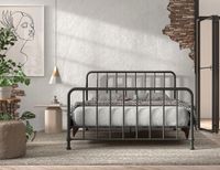 Jugendbett BRONXX mit Liegefläche 160 xx 200 cm, Ausf. Metall Schwarz matt