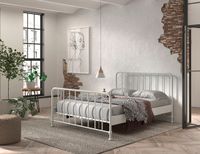 Jugendbett BRONXX mit Liegefläche 160 xx 200 cm, Ausf. Metall Weiß matt