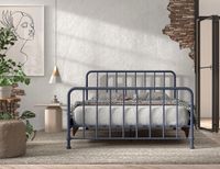 Jugendbett BRONXX mit Liegefläche 160 xx 200 cm, Ausf. Metall Denim Blau matt