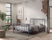 Jugendbett BRONXX mit Liegefläche 160 xx 200 cm, Ausf. Metall Denim Blau matt