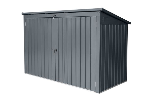 Mülltonnenbox für 3 Mülltonnen klappbar, ca. 212 x 101 x 134 cm - Anthrazit