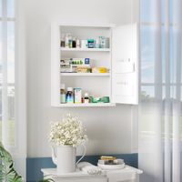 Medizinschrank, Apothekerschrank mit 3 Schichten, Arzneischrank, Weiß