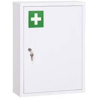 Medizinschrank, Apothekerschrank mit 3 Fächern, 2 Schlüsseln, Stahl