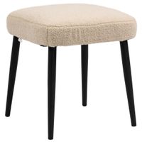 Fußhocker Sitzhocker Quadratischer Schminkhocker mit Kaschmir-Optik
