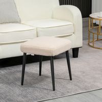 Fußhocker Sitzhocker Quadratischer Schminkhocker mit Kaschmir-Optik