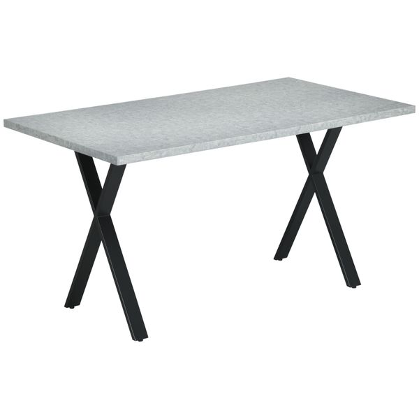 Esstisch Esszimmertisch Küchentisch, Speisetisch mit Steinoptik, Grau
