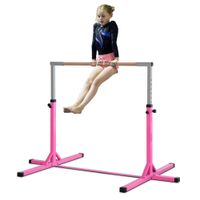 Gymnastik Turnreck Reckstange 13 Stufen höhenverstellbar Rosa