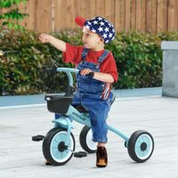 Dreirad, Kinderfahrrad mit Fahrradkorb, Kinderrad für Kinder 2-5 Jahre