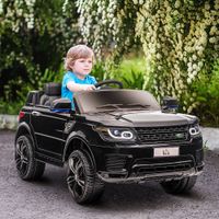 Kinder Elektroauto, SUV mit Fernbedienung, Musik, bis 5 km/h, Schwarz