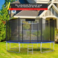 COSTWAY Ø427cm Trampolin Sicherheitsnetz für Gartentrampoline