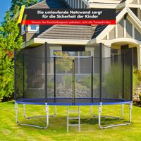 COSTWAY Ø366cm Trampolin Sicherheitsnetz für Gartentrampoline