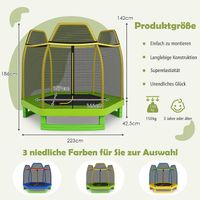 COSTWAY Ø223cm Gartentrampolin mit Sicherheitsnetz