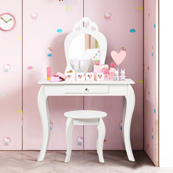 COSTWAY Kinder Schminktisch