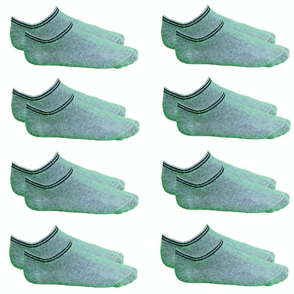 Zecond Zkin 8 Paar Sneaker Socken Gr. 32 - 38 grau Sommersocken Füßlinge aus Baumwolle