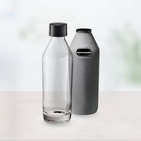 Glaskaraffe 700ml inkl. Bottle Shirt grau für JOY & Sharon Up