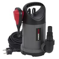 Elektrische Wasserpumpe POWEW67902 - 250 W Tauchmotorpumpe, Maximaltemperatur 35°C und Fördermenge 5000 l/h, Gartenpumpe, Saugpumpe, Tauchpumpe, Gartengeräte