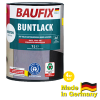 Buntlack seidenmatt schwarz 4er Set