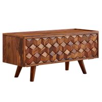 WOHNLING TV Schrank 92x44x35 cm Holz Lowboard Fernsehkommode Fernsehschrank