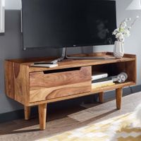 WOHNLING TV Schrank 95x44x34 cm Lowboard Holz Fernsehkommode Fernsehschrank