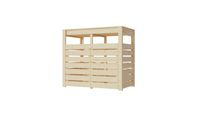 Mülltonnenbox mit Hochbeet Natur