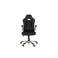 Chefsessel GAME SPORT Schwarz Bürostuhl, Armlehnen klappbar