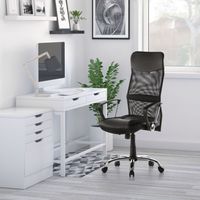Bürostuhl ARTON 20 Kunstleder Home-Office Drehstuhl mit Netzrücken