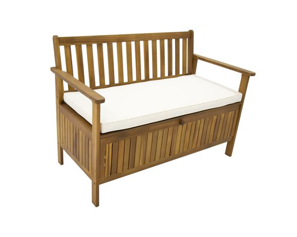 Sitzbank Aufbewahrungsbank mit Stauraum aus Akazienholz