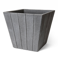 Holzoptik-Pflanzkübel "Wood" - Grau