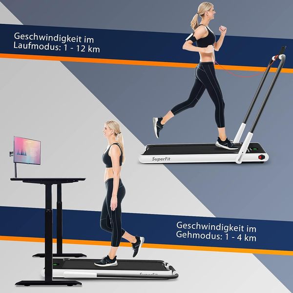 2 in 1 Laufband klappbar 2,25HP